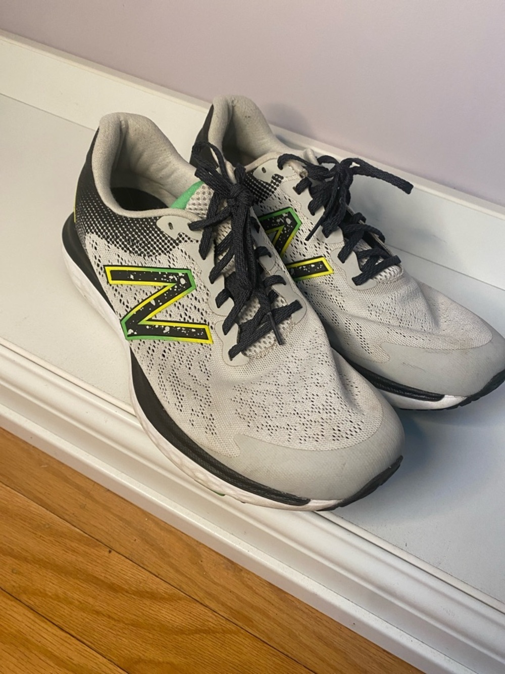 New Balance Fresh Foam 680v7 running shoes in the 'Grey Lemonade'